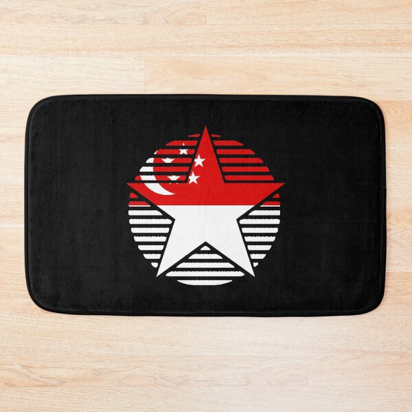 Artikelvorschau, Retro-Singapur-Flagge mit Stern (SG) entworfen und verkauft von shitpostee.