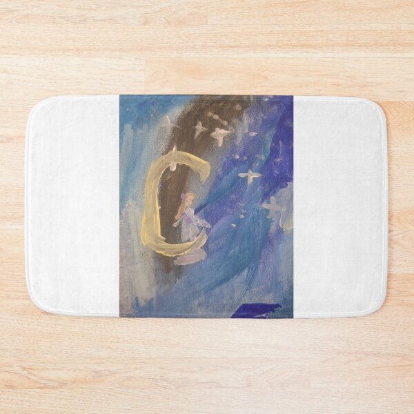 Item preview, ​Girl Sitting on the Crescent Moon Night designed and sold by SofiaByCruti.