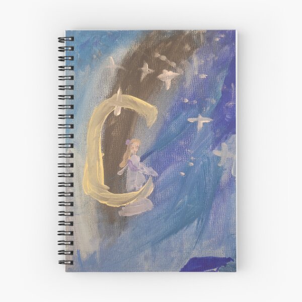 Item preview, ​Girl Sitting on the Crescent Moon Night designed and sold by SofiaByCruti.