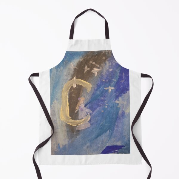 Item preview, Girl Sitting on the Crescent Moon Night designed and sold by SofiaByCruti.