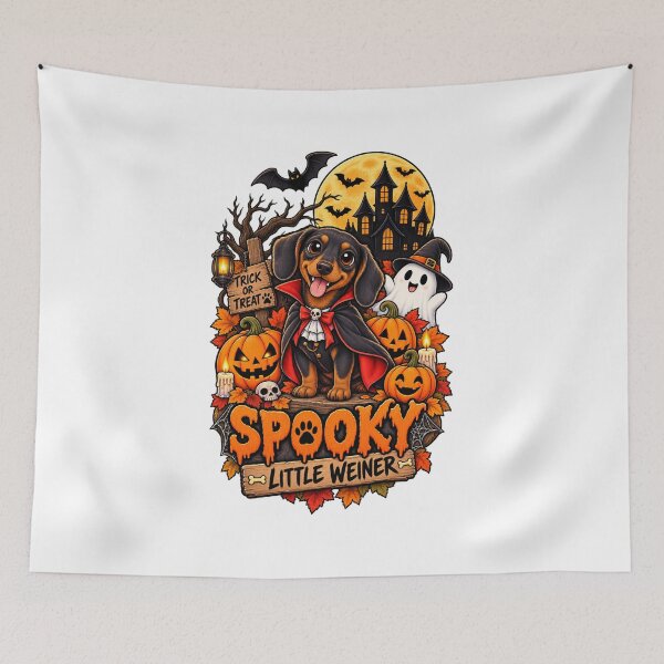 Item preview, Halloween Dachshund Vampire Dog Spooky Little Weiner designed and sold by afr-saad.