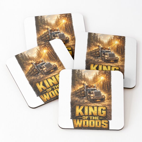Item preview, King of the Woods – Vintage Logging Truck Forest Art designed and sold by NomadForge.