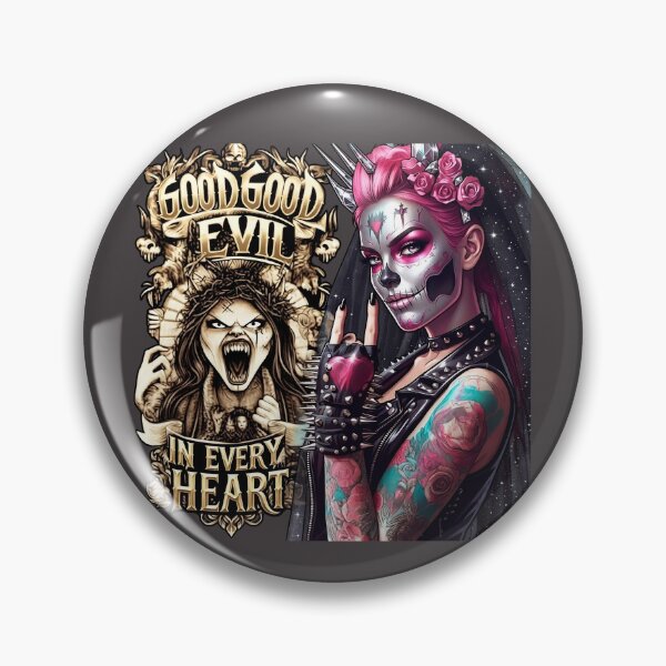 Item preview, Pink Hair Bride Skull Tattoo designed and sold by Voodoo Store Paranormal Collections.