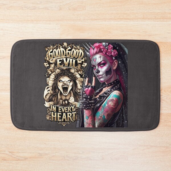 Item preview, Pink Hair Bride Skull Tattoo designed and sold by Voodoo Store Paranormal Collections.