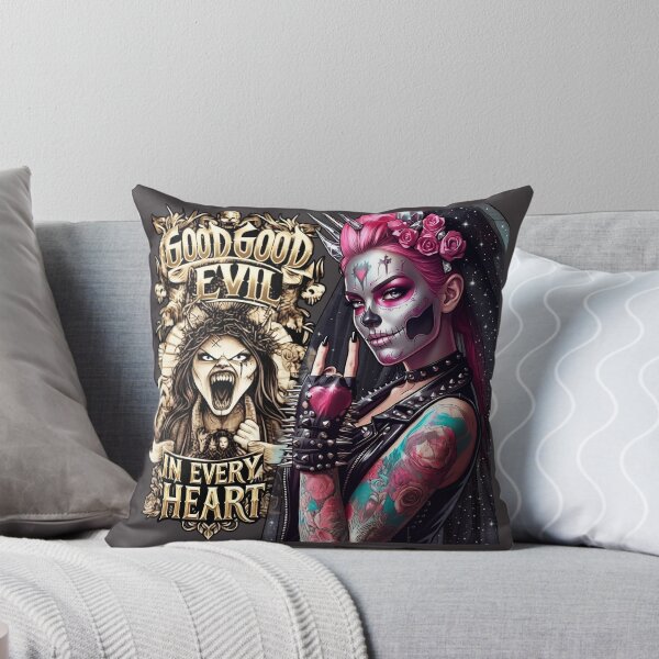 Item preview, Pink Hair Bride Skull Tattoo designed and sold by Voodoo Store Paranormal Collections.