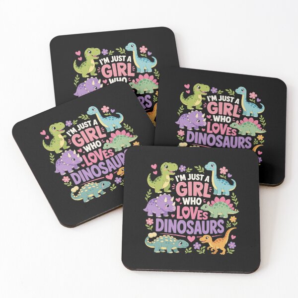 Item preview, Just a Girl Who Loves Dinosaurs Cute Dino Lover designed and sold by crouchingpixel.