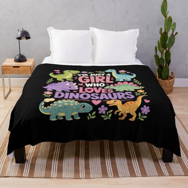 Item preview, Just a Girl Who Loves Dinosaurs Cute Dino Lover designed and sold by crouchingpixel.