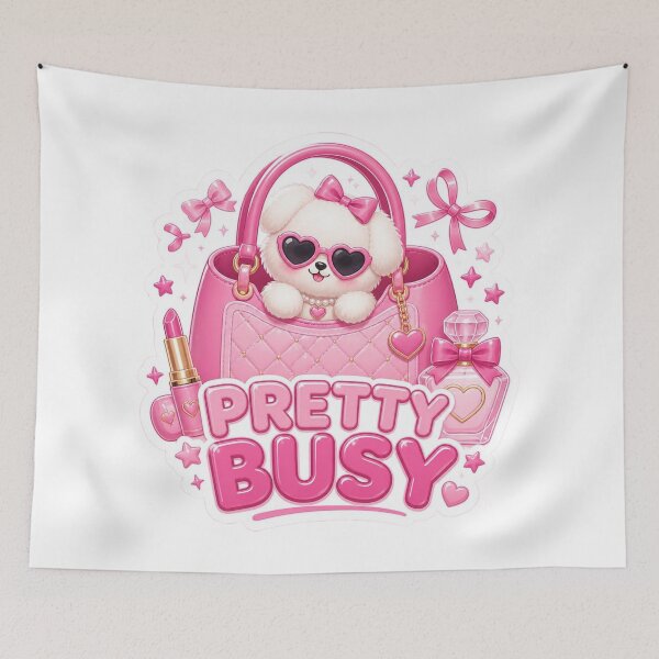 Item preview, Pretty Busy Pink Sticker PNG | Cute Girly Kawaii Aesthetic Graphic | Feminine Bow & Beauty Sticker | Pink Gift for Her designed and sold by Stylestickers55.