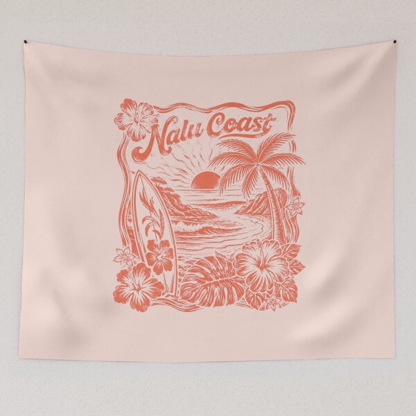 Item preview, Nalu Coast Pink Surf Graphic | Tropical Beach Streetwear    designed and sold by Nalu Coast.