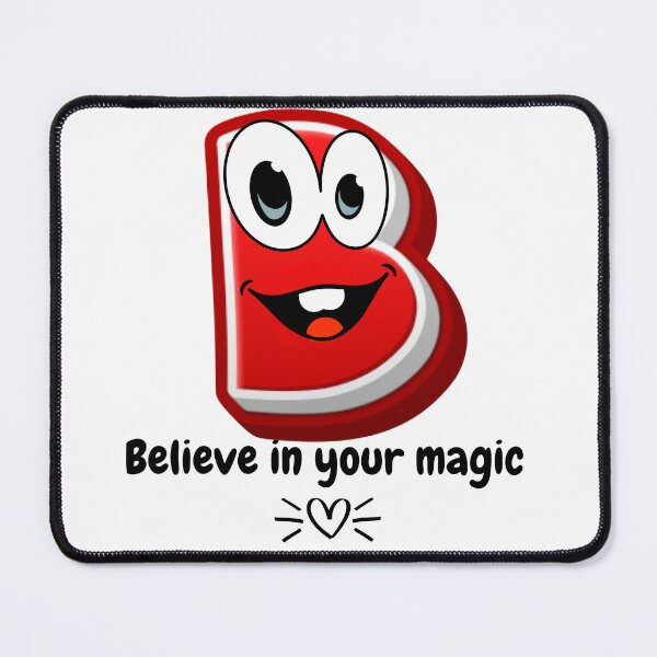 Item preview, Letter B Cute Cartoon Initial - Believe In Your Magic designed and sold by ImaginARTDesign.