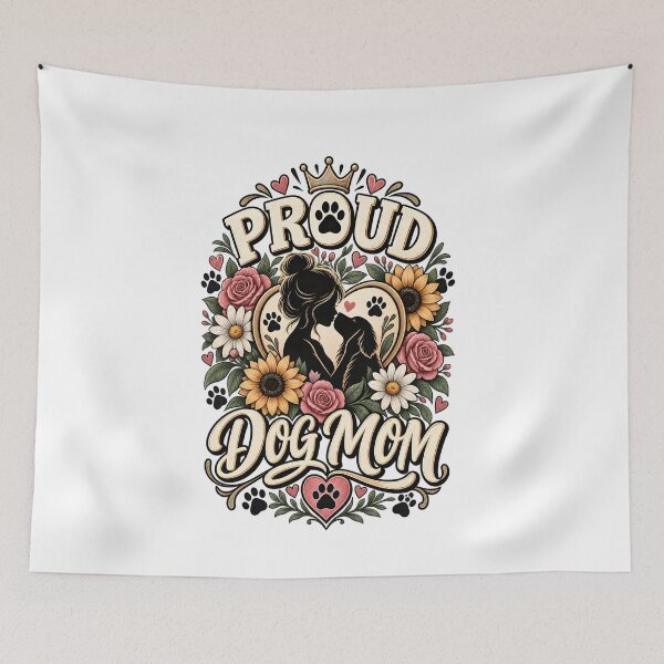 Item preview, Proud Dog Mom Floral Design designed and sold by oblexwear.