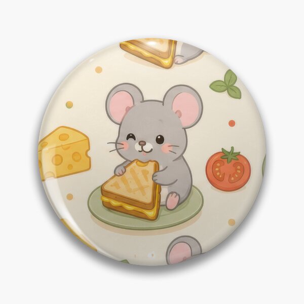 Item preview, Mouse Grilled Cheese Kawaii Pattern designed and sold by Soft Berry Studio.
