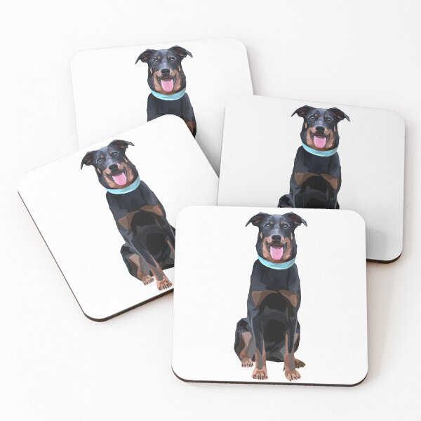 Item preview, Beauceron Geometric Design – cute minimal dog line art, transparent designed and sold by Wheel and Woof.