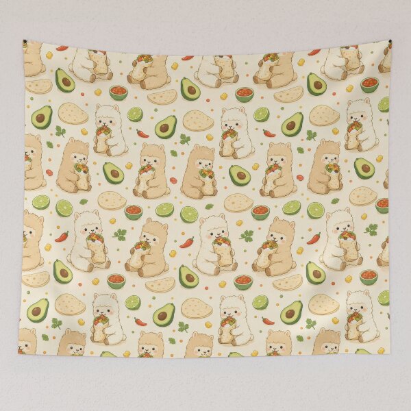Item preview, Alpaca Burrito Kawaii Pattern designed and sold by Soft Berry Studio.