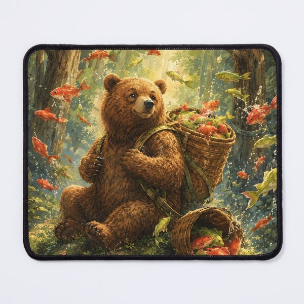 Item preview, Whimsical Bear and Flying Fish designed and sold by Rohan132.