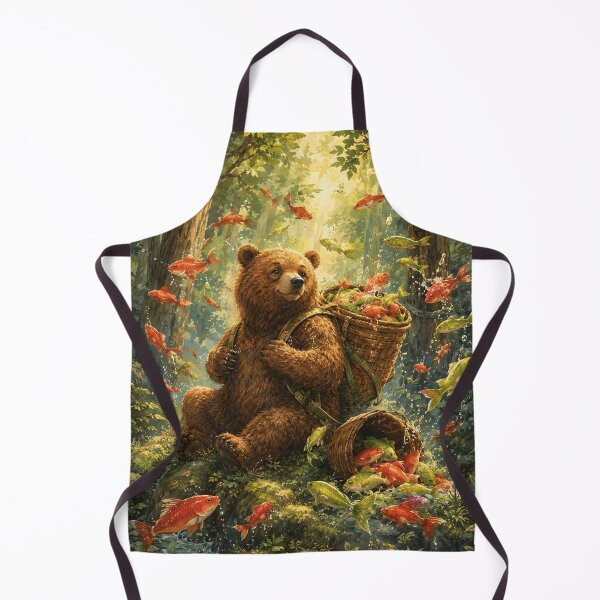 Item preview, Whimsical Bear and Flying Fish designed and sold by Rohan132.