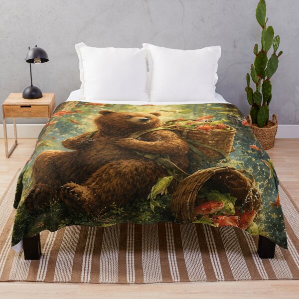Item preview, Whimsical Bear and Flying Fish designed and sold by Rohan132.