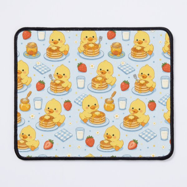 Item preview, Duckling Pancake Breakfast Kawaii Pattern designed and sold by Soft Berry Studio.