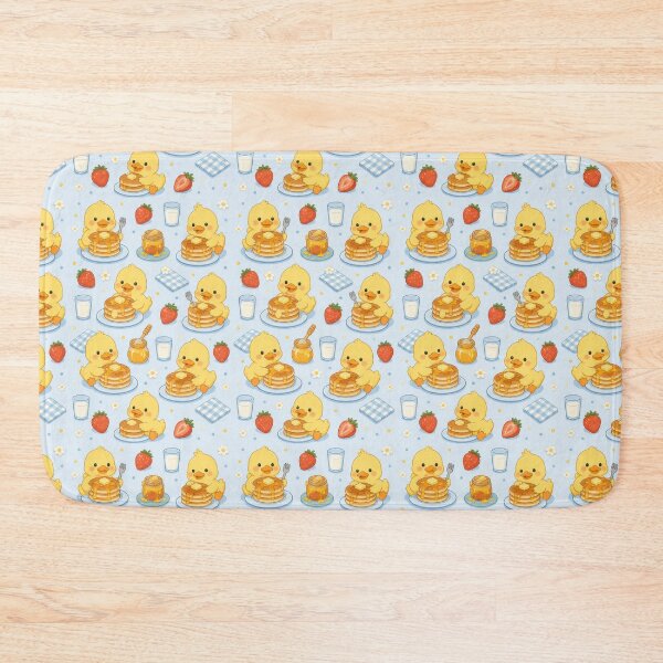 Item preview, Duckling Pancake Breakfast Kawaii Pattern designed and sold by Soft Berry Studio.