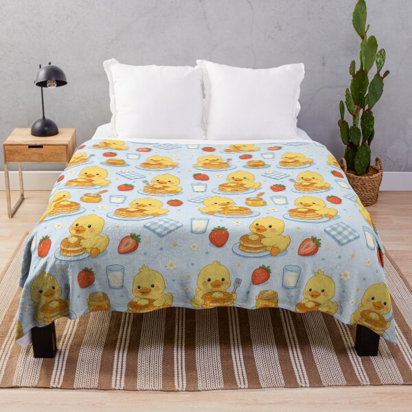 Item preview, Duckling Pancake Breakfast Kawaii Pattern designed and sold by Soft Berry Studio.