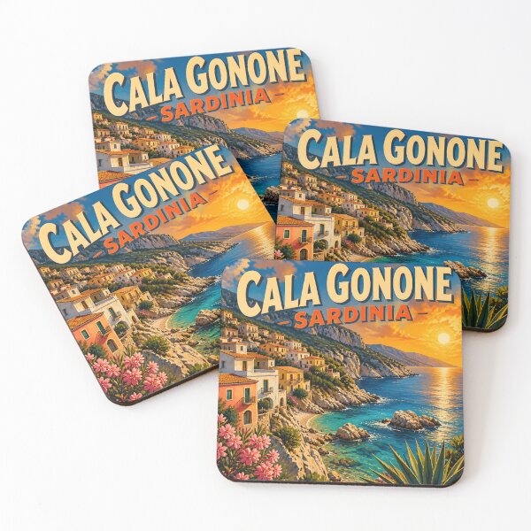 Item preview, Cala Gonone, Sardinia, : Vintage-Style Painterly Poster designed and sold by LSVart.