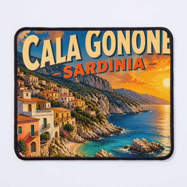 Item preview, Cala Gonone, Sardinia, : Vintage-Style Painterly Poster designed and sold by LSVart.