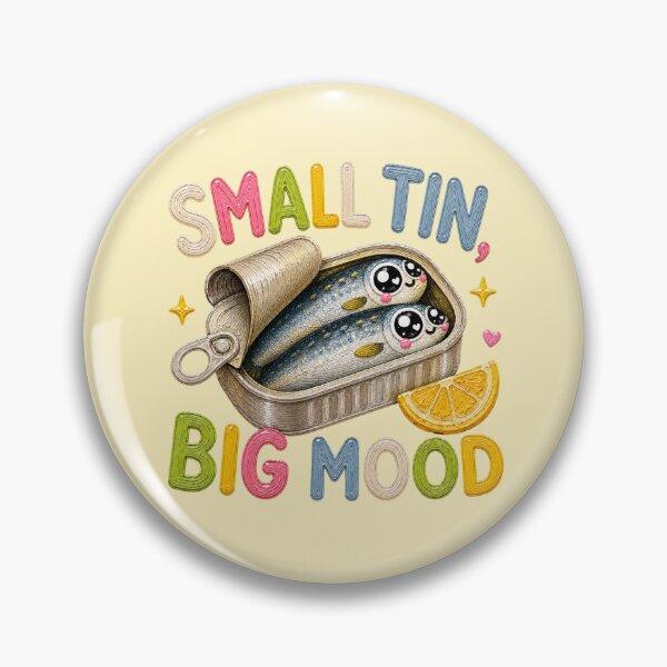 Item preview, Small Tin Big Mood Cute Sardines  designed and sold by Liv Solara.