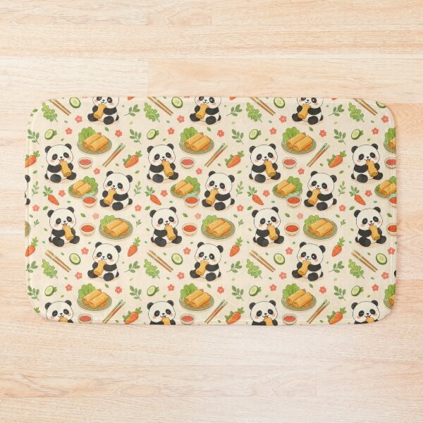 Item preview, Panda Spring Roll Kawaii Pattern designed and sold by Soft Berry Studio.