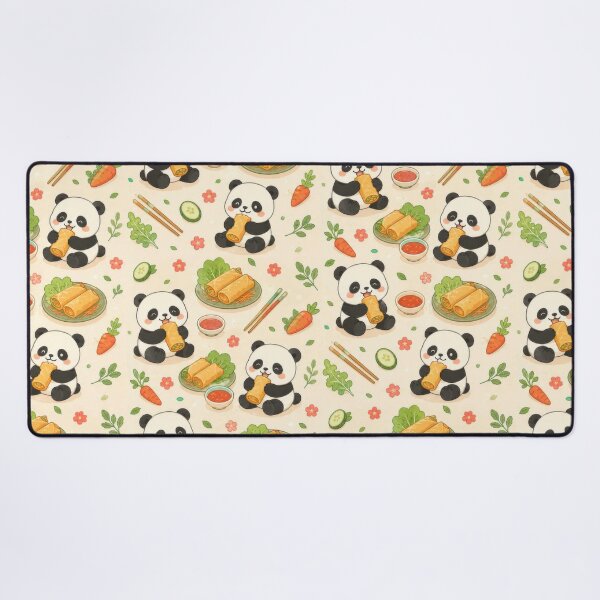 Item preview, Panda Spring Roll Kawaii Pattern designed and sold by Soft Berry Studio.