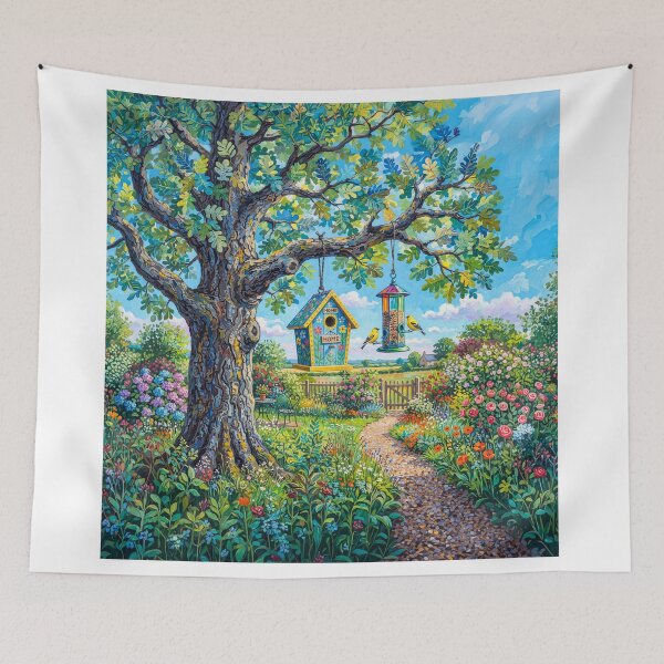 Item preview, Country Bird House And Bird Feeder designed and sold by Home Decor Art.