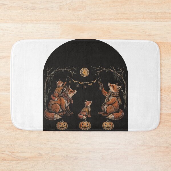 Item preview, Cozy Fox Family Halloween - Dark Cottagecore Woodland Folk Art Cozy Halloween Goblincore designed and sold by Neurospicy Trolls.