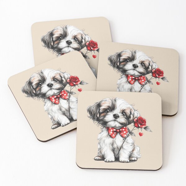 Item preview, Sweet Shih Tzu with a Rose designed and sold by Erika Kaisersot.