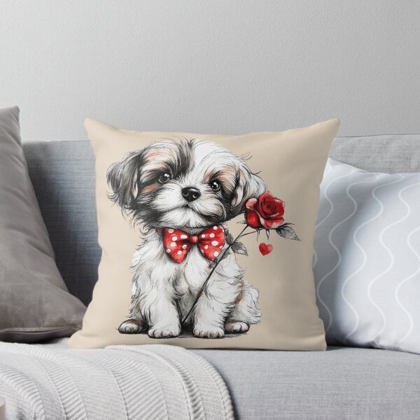 Item preview, Sweet Shih Tzu with a Rose designed and sold by Erika Kaisersot.