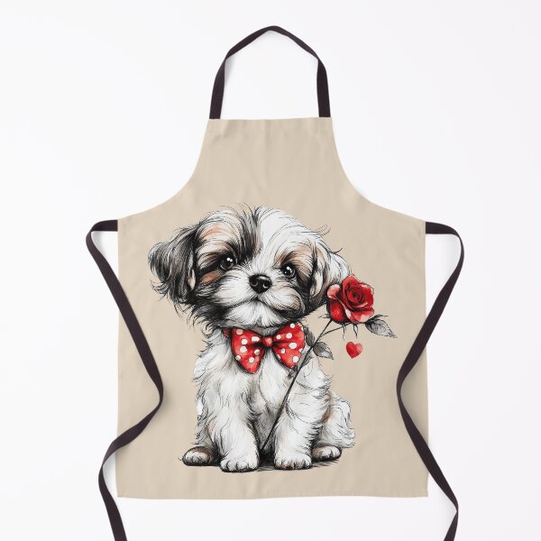 Item preview, Sweet Shih Tzu with a Rose designed and sold by Erika Kaisersot.