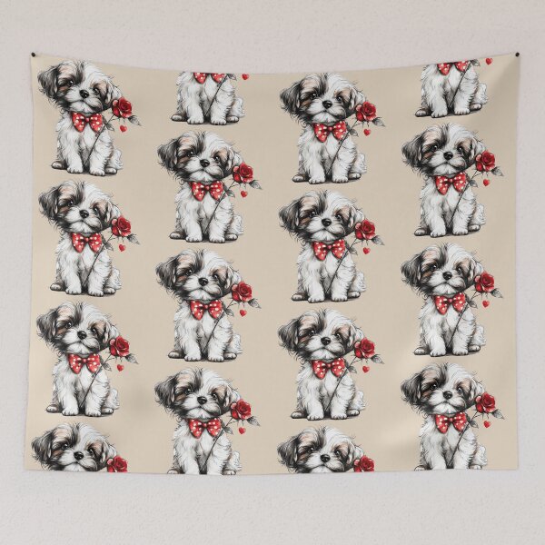Item preview, Sweet Shih Tzu with a Rose designed and sold by Erika Kaisersot.