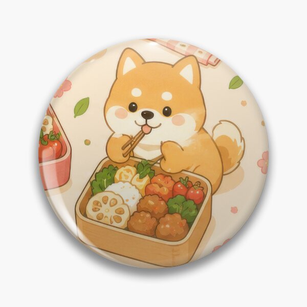 Item preview, Shiba Inu Bento Box Kawaii Pattern designed and sold by Soft Berry Studio.
