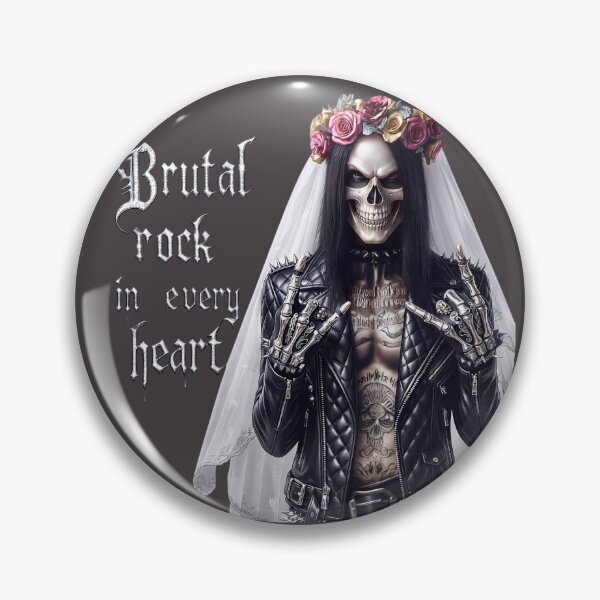 Item preview, Brutal Rock Skeleton Bride Tattoo designed and sold by Voodoo Store Paranormal Collections.