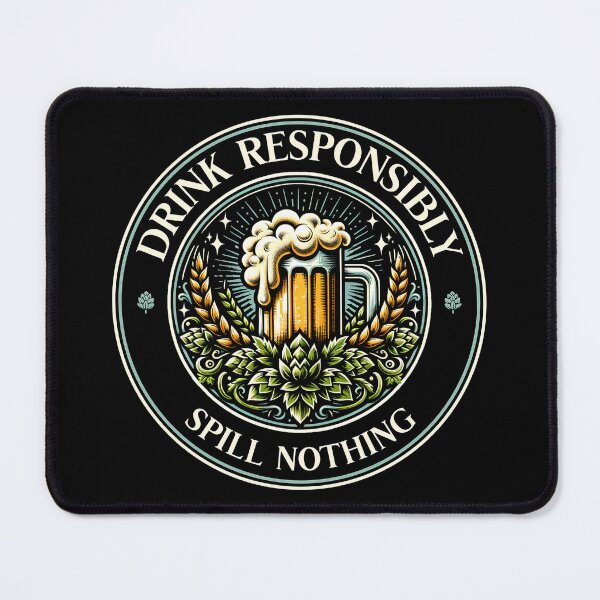 Item preview, Drink Responsibly Spill Nothing | Vintage Beer Design designed and sold by FadedFrequency.