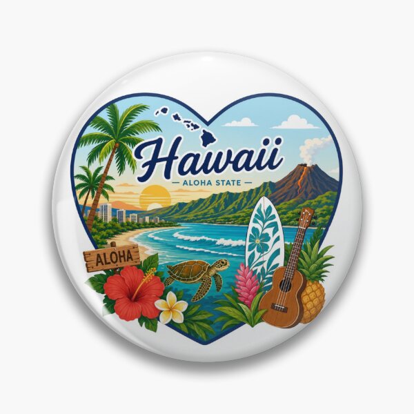 Item preview, Hawaii Heart Shape Design designed and sold by Myra365Art.