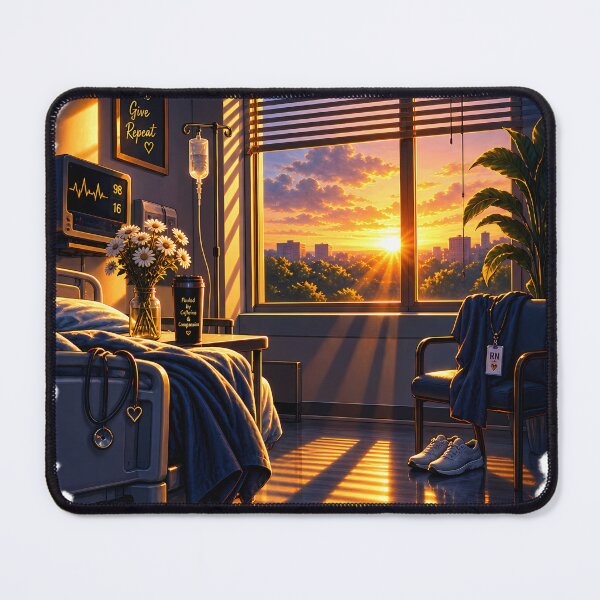 Item preview, Sunrise Hospital Window Blinds Shirt | Dramatic Nurse Poster Art | End Of Shift Nurse Gift | RN Tee designed and sold by Moonveil_Studio.