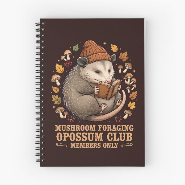 Item preview, Mushroom Foraging Opossum Club Members Only - Cute Cottagecore Opossum Reading Book Autumn Leaves designed and sold by PrettyCrypt.