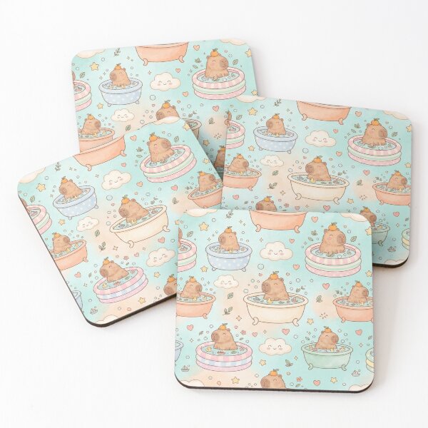 Item preview, Cute Capybara Bath Time Seamless designed and sold by LenNo9881.