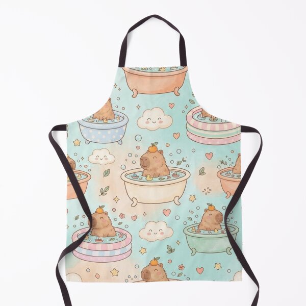 Item preview, Cute Capybara Bath Time Seamless designed and sold by LenNo9881.