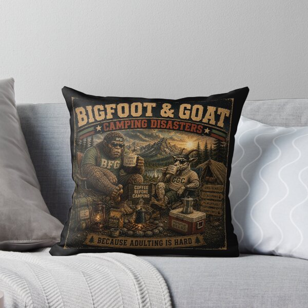 Item preview, Bigfoot And Goat Coffee Before Camping Funny Outdoor Adventure designed and sold by NicheBloom.