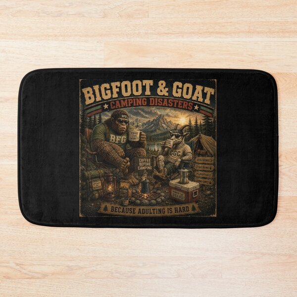 Item preview, Bigfoot And Goat Coffee Before Camping Funny Outdoor Adventure designed and sold by NicheBloom.