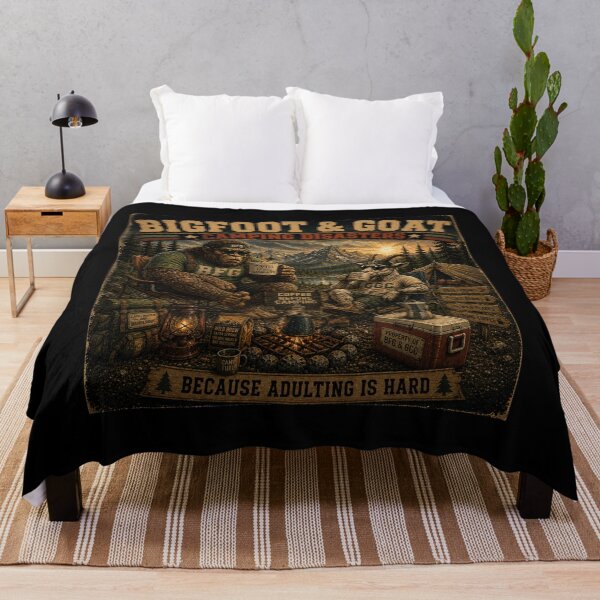 Item preview, Bigfoot And Goat Coffee Before Camping Funny Outdoor Adventure designed and sold by NicheBloom.