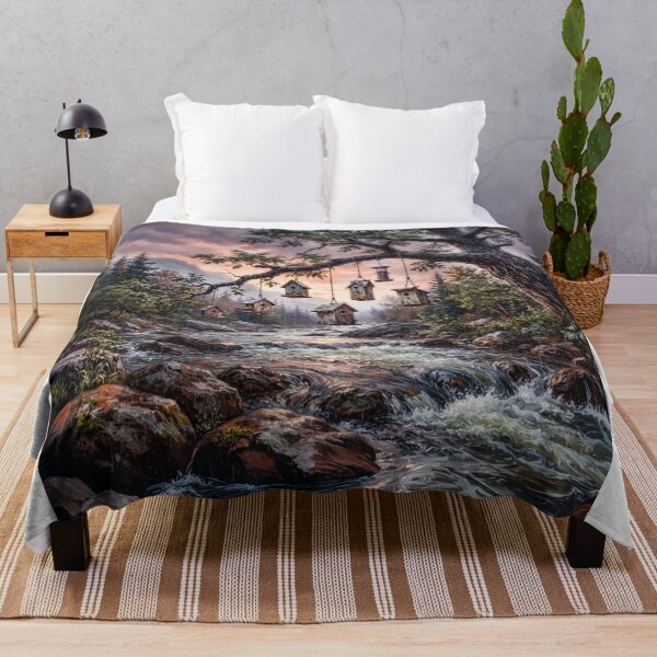 Artikelvorschau, Country Mountain Stream Bird Houses entworfen und verkauft von Home Decor Art.