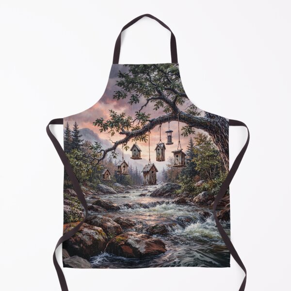 Item preview, Country Mountain Stream Bird Houses designed and sold by Home Decor Art.