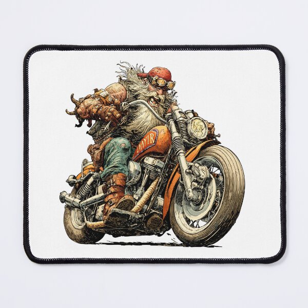 Item preview, Gnarly Biker illustration designed and sold by robyeyedropy.