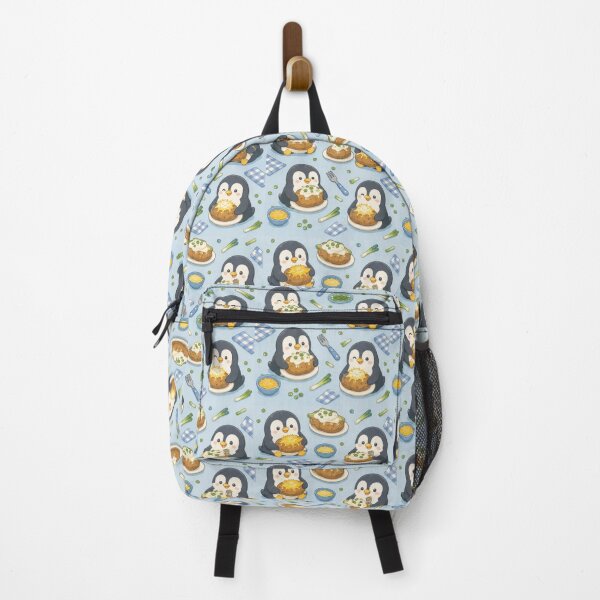 Item preview, Penguin Baked Potato Kawaii Pattern designed and sold by Soft Berry Studio.